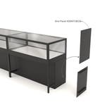 Retail Display Showcase Privacy End Panels for Deluxe Glass Showcase Display Cabinet - Black
